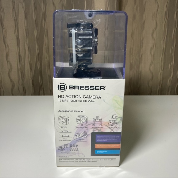 Bresser HD Action Camera 1080P Full HD Camera, Waterproof Case, Memory Card NIB! - Picture 4 of 14